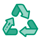 Recycle Filled Line Icon_Recycle Leaf Green